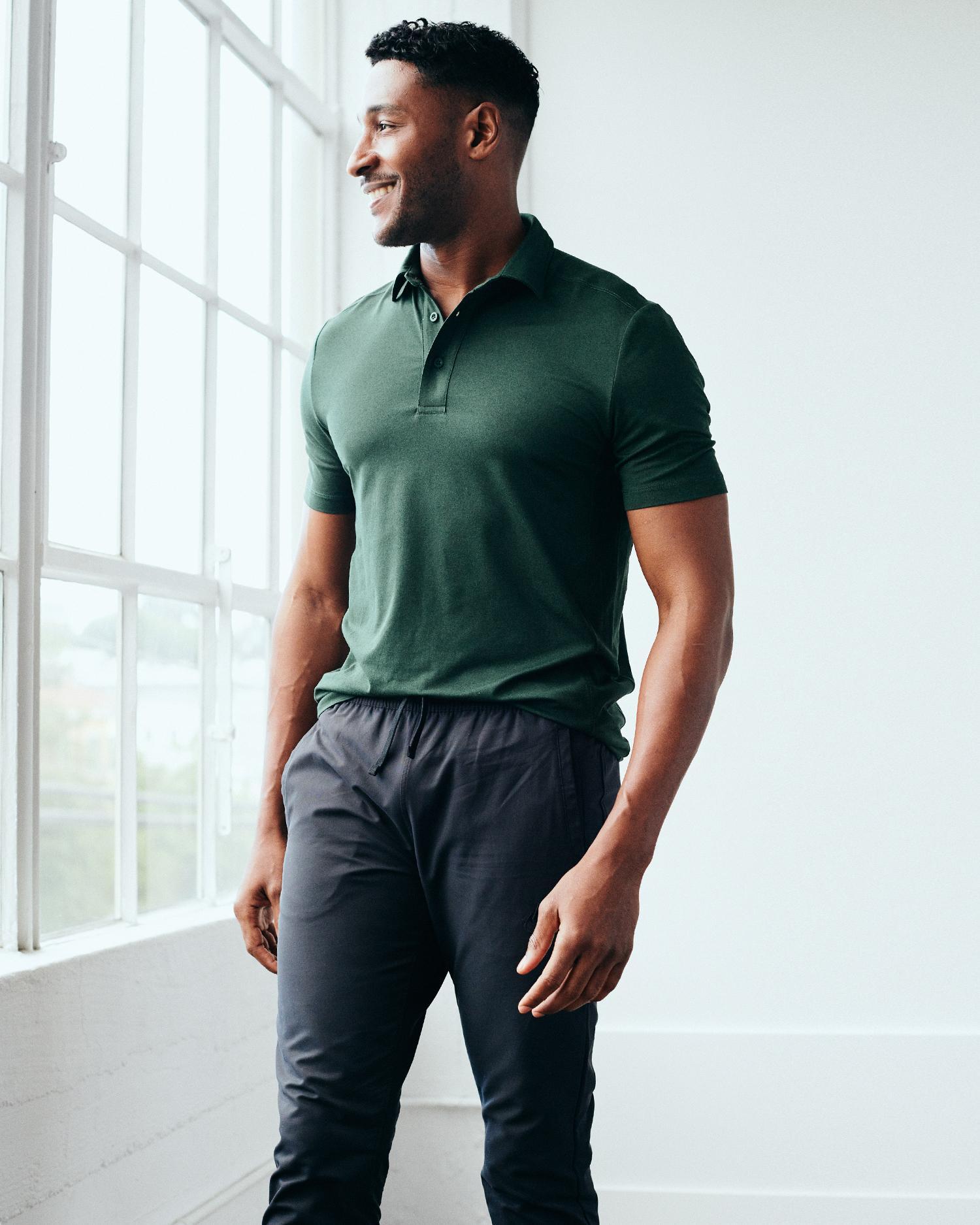 Quince | Men's Super Soft Performance Polo Shirt Flowknit Activewear, Size XL, Recycled Polyester Product Image