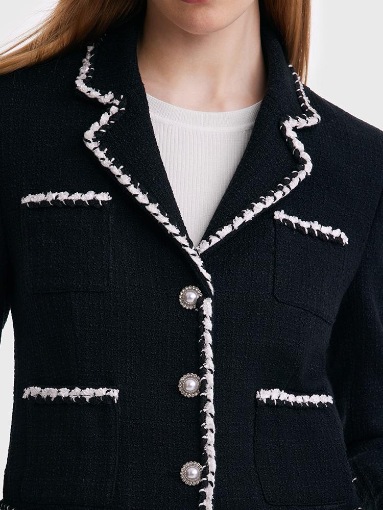 Tweed Knitted Short Jacket Product Image