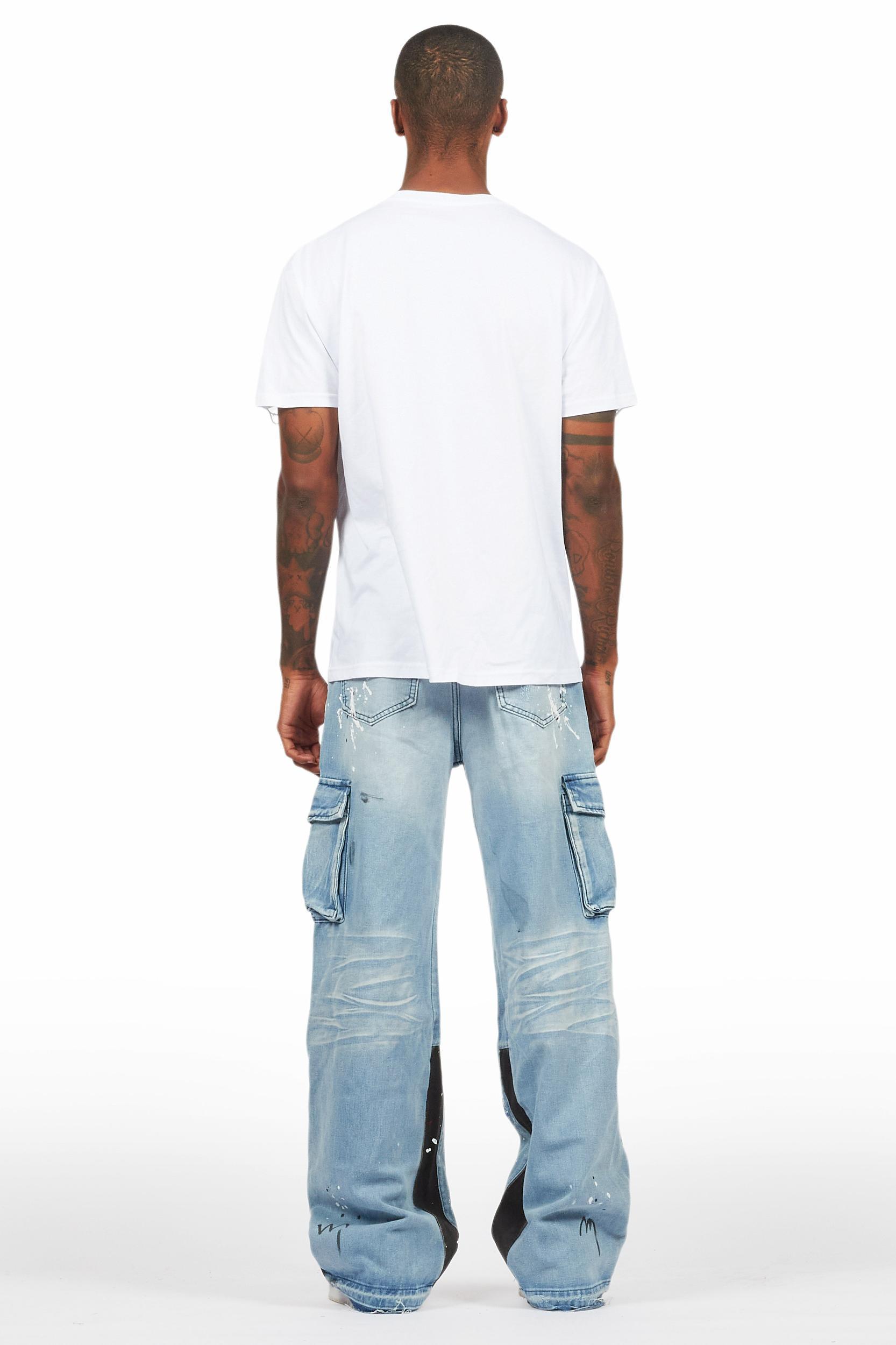 Dallin Blue Painter Baggy Cargo Jean Male Product Image