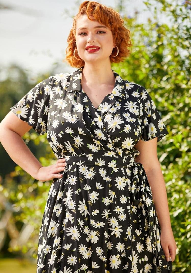 Just Wandering Camp Collar Wrap Dress Product Image