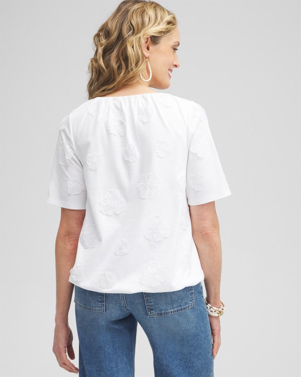 3D Applique Bubble Hem Top Product Image