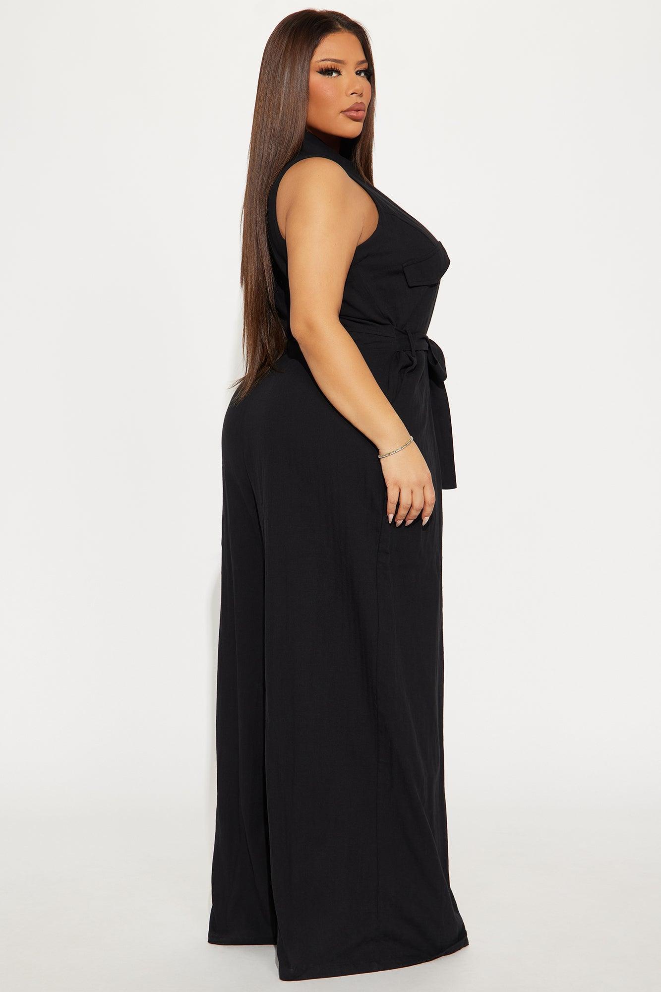 Lizzie Linen Jumpsuit - Black Product Image