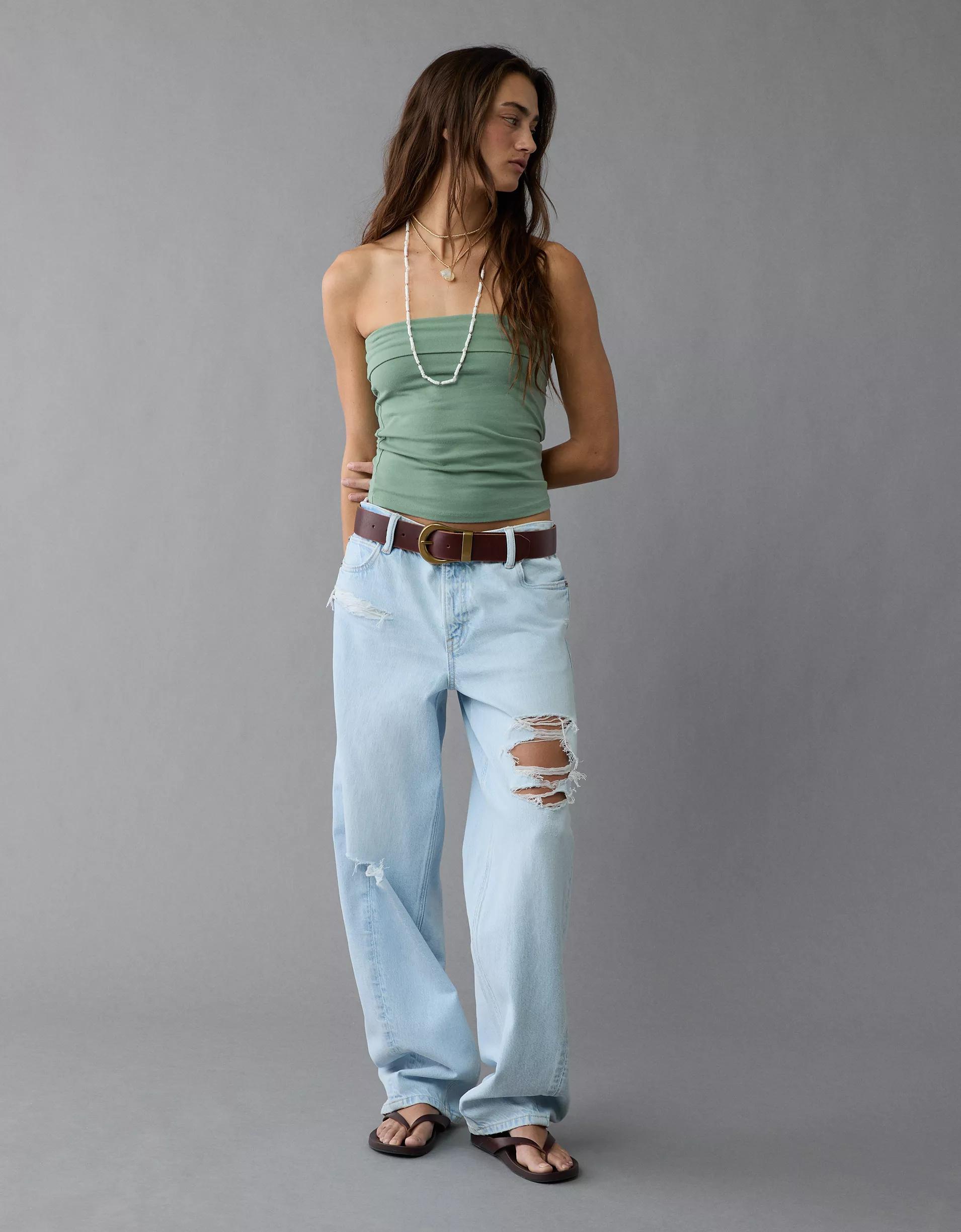 AE It Knit Foldover Tube Top Product Image