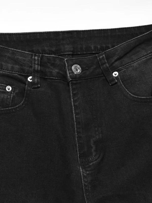 Men's Vintage Side Zip Up Loose Jeans Product Image