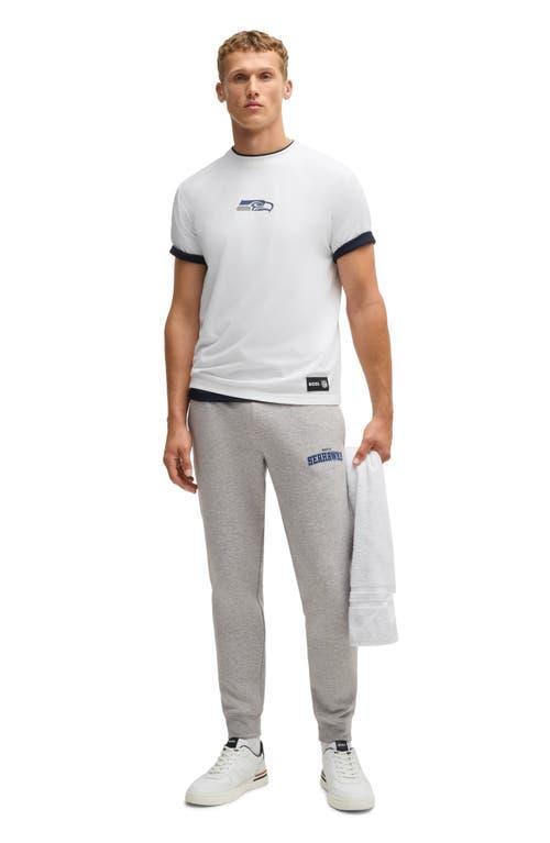 HUGO BOSS Boss X Nfl Stretch-cotton T-shirt With Special Branding In Seahawks Product Image