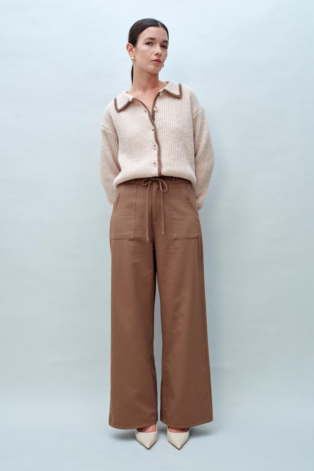 Latte Boxy Sweater Product Image