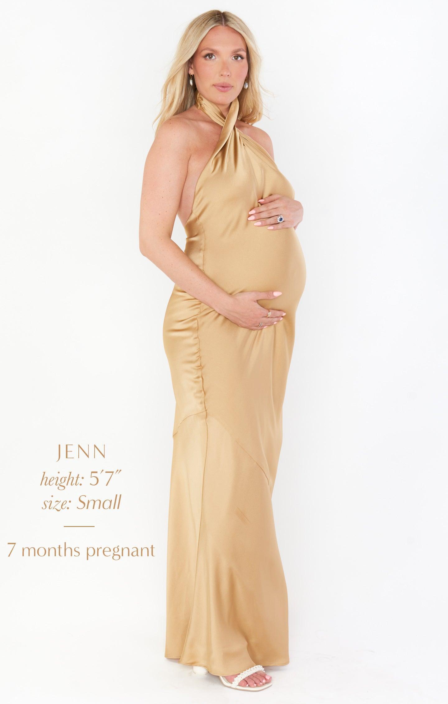 Jasmine Halter Maxi Dress ~ True Gold Luxe Satin Product Image