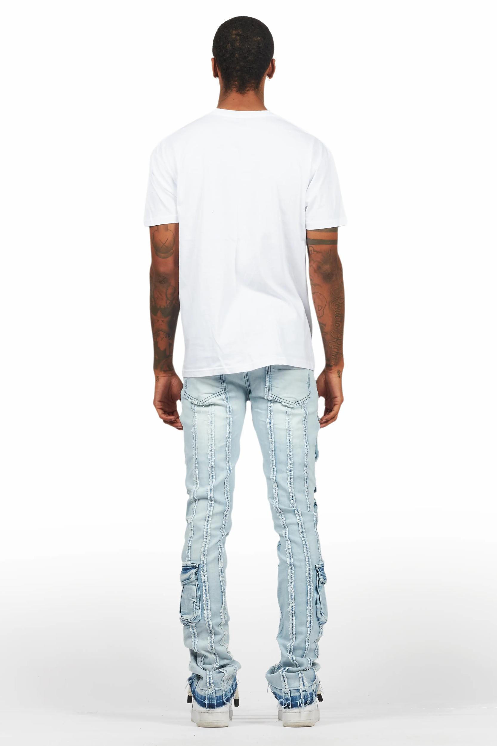 All Seeing Eyes White Graphic T-Shirt Male Product Image