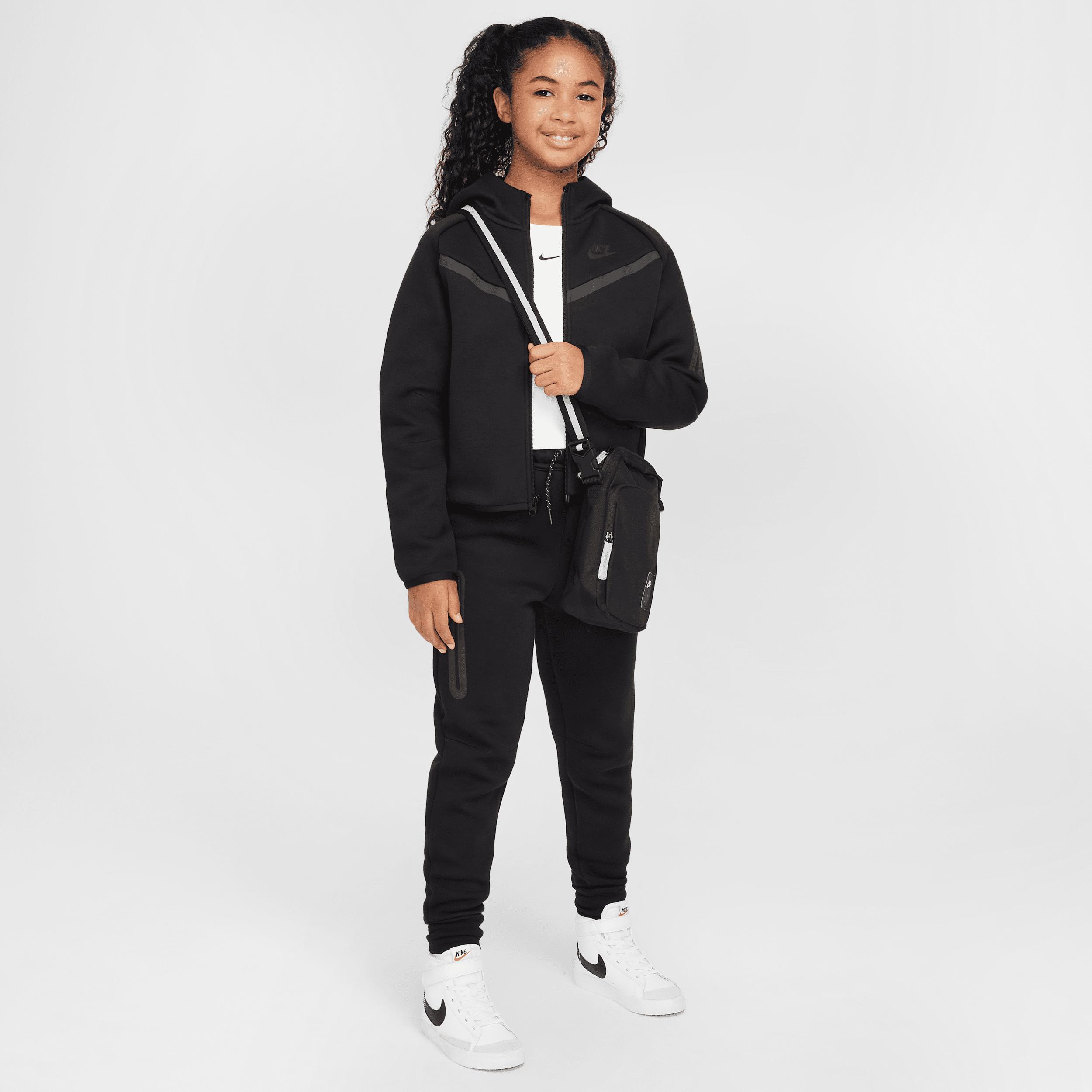Nike Kids' Tech Fleece Full Zip Hoodie in Black/Black/Black/Black at Nordstrom, Size Xs Product Image
