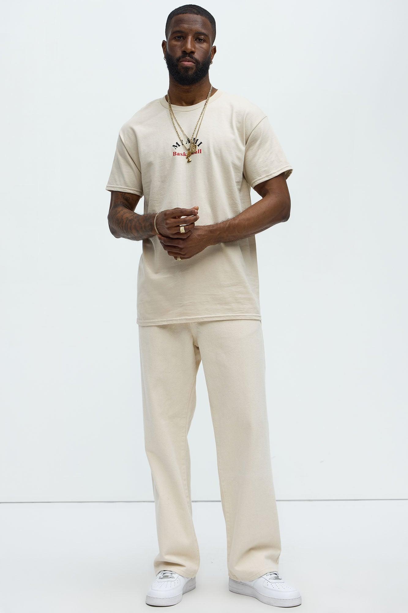 Miami Basketball Short Sleeve Tee - Sand Product Image