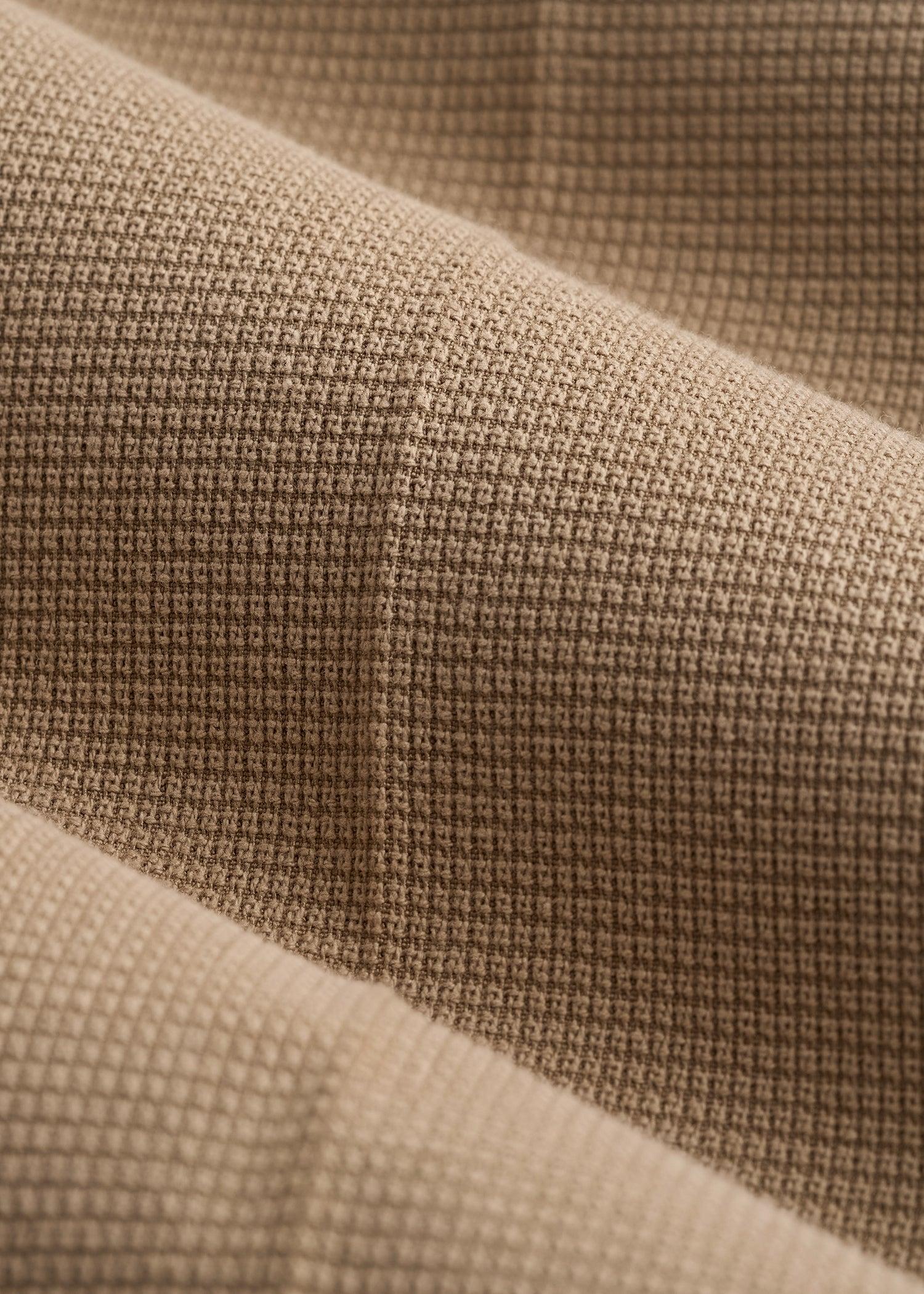 Textured Garment Washed Stretch Cotton Suit Pants for Tall Men in Desert Khaki Product Image