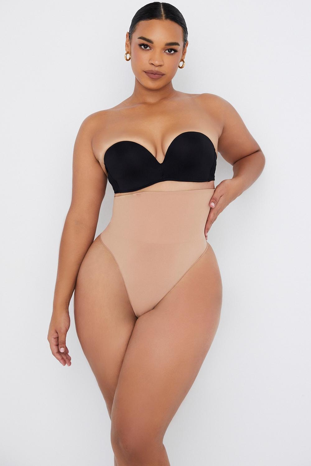 Sculpting High Waist Thong Cafe Au Lait Product Image