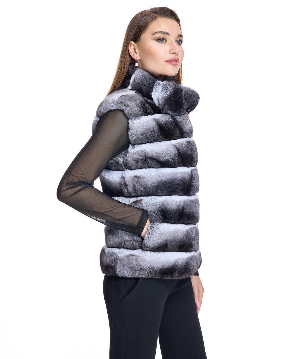 Cropped Chinchilla Vest Product Image