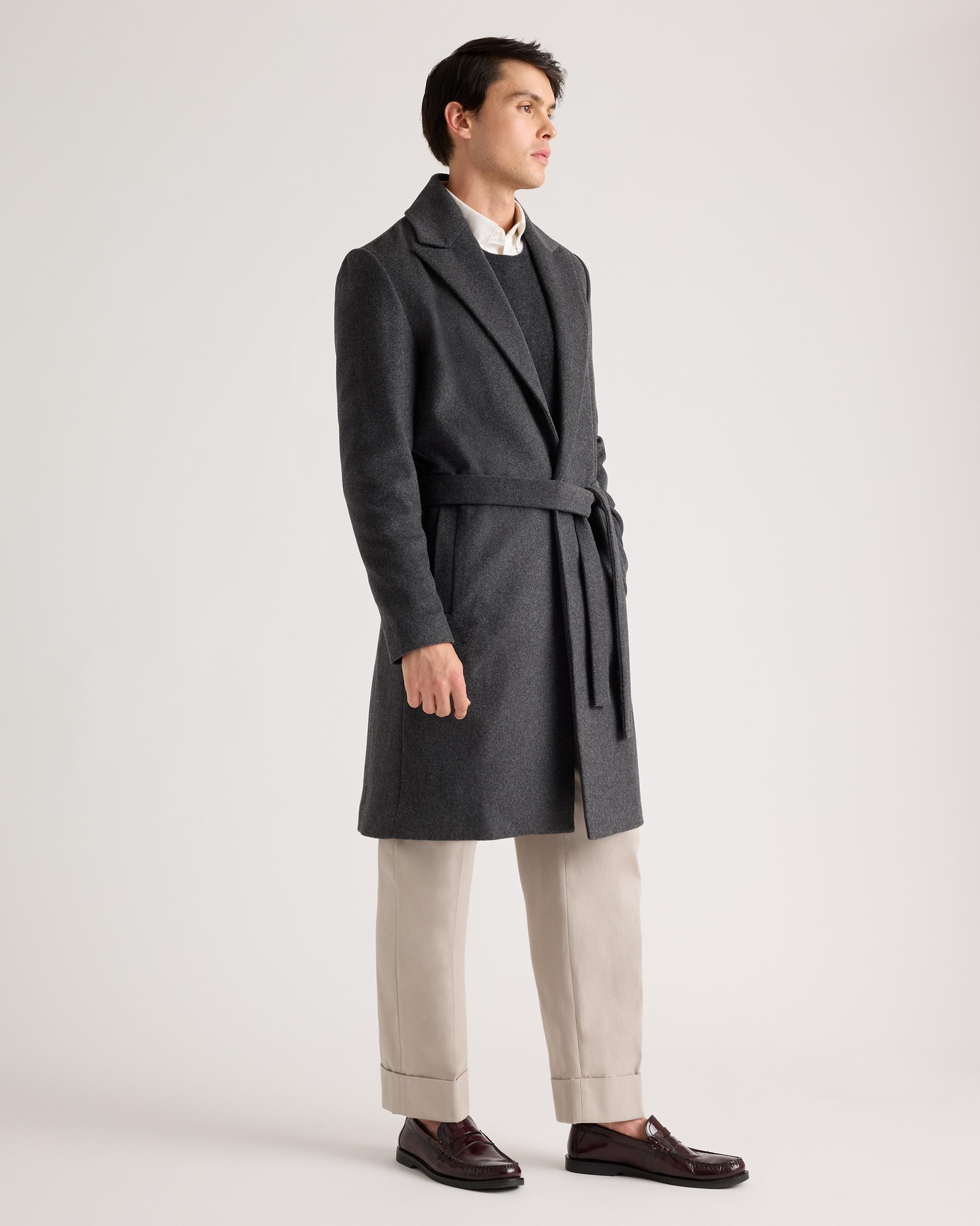 Quince | Men's Italian Wool Belted Overcoat Wool/Nylon Product Image
