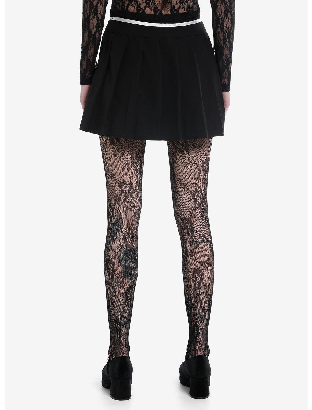 Sweet Society Black & White Ribbon Pleated Skirt Product Image