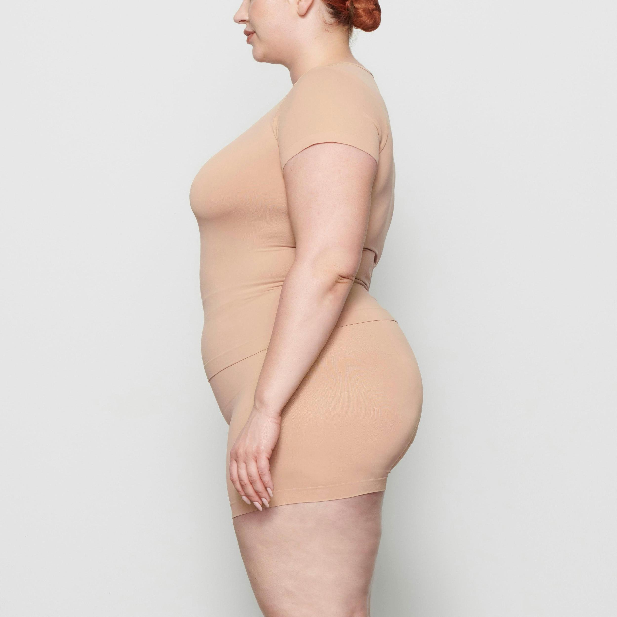 SOFT SMOOTHING SEAMLESS T-SHIRT | CLAY Product Image