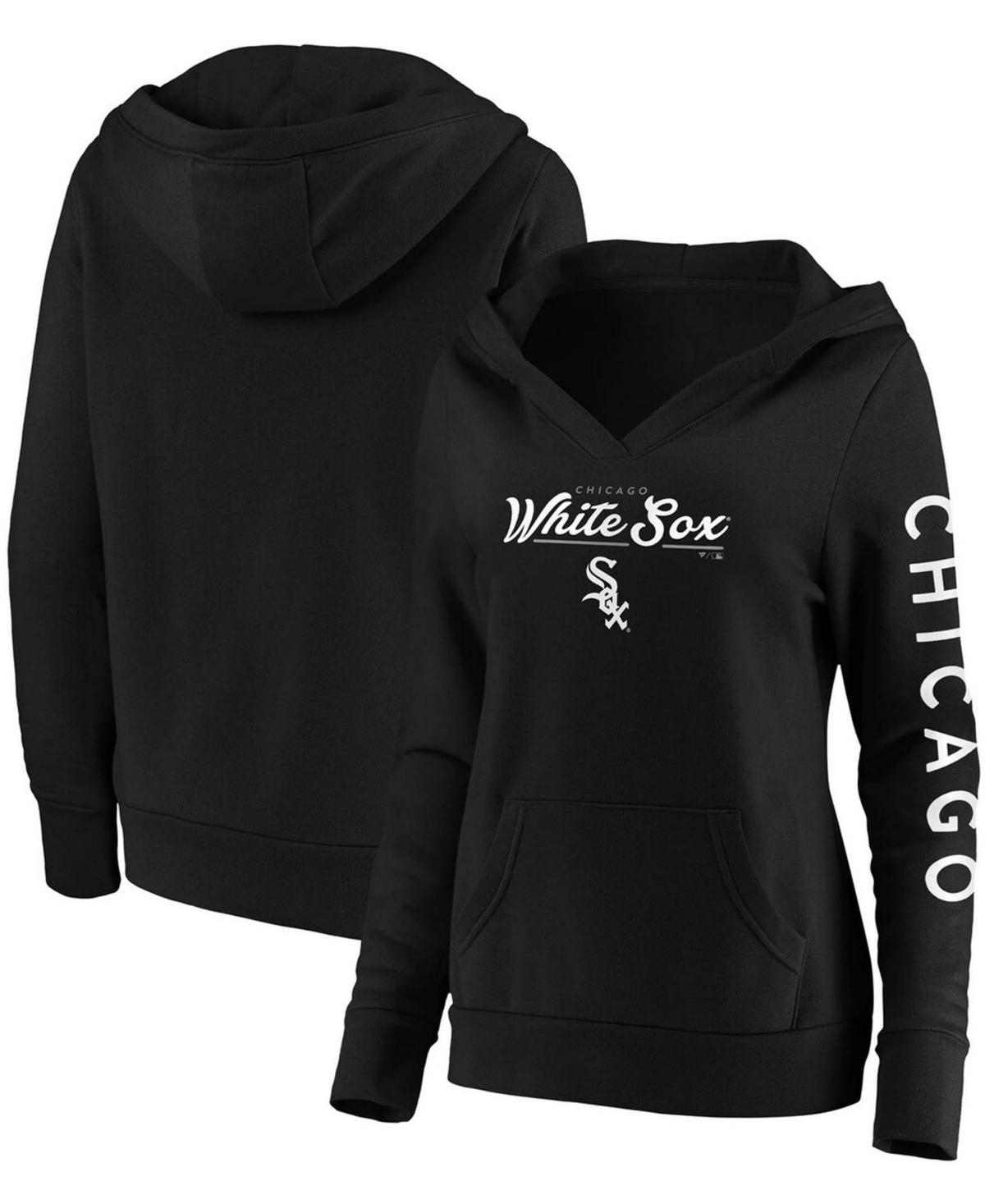 Women's Fanatics Branded Black Chicago White Sox Core High Class Crossover Pullover Hoodie, Size: Small Product Image