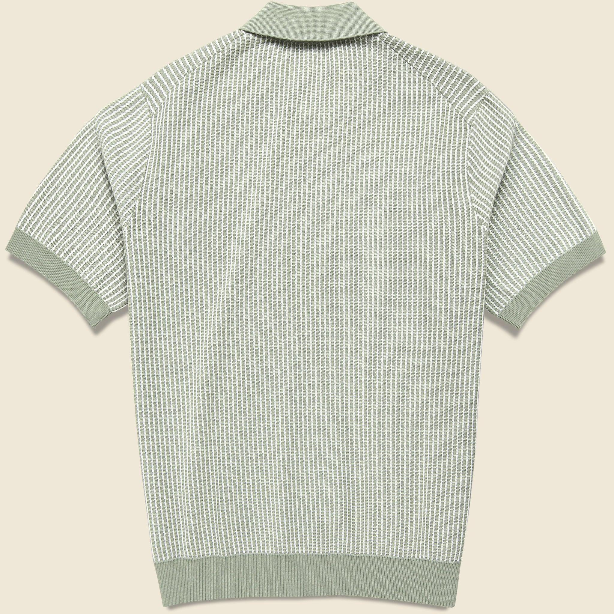 Ladder Stripe Turin Polo - Light Khaki Product Image
