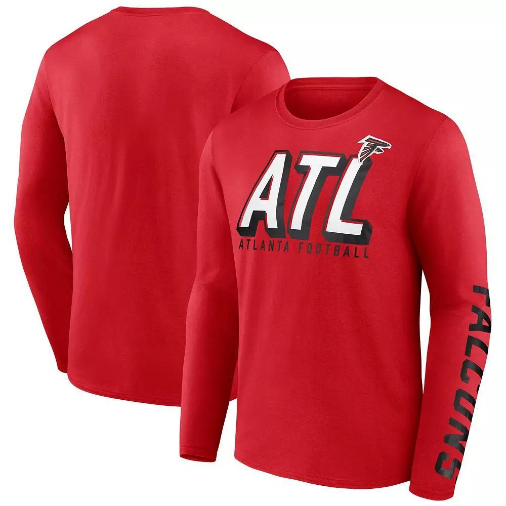 Men's Fanatics  Red Atlanta Falcons Long Sleeve T-Shirt, Size: Small Product Image