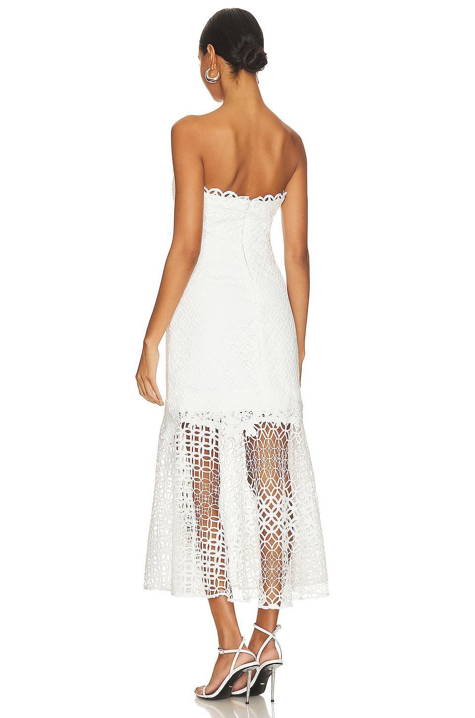 Nuriel Interlocking Geo Lace Midi Dress MILLY Product Image