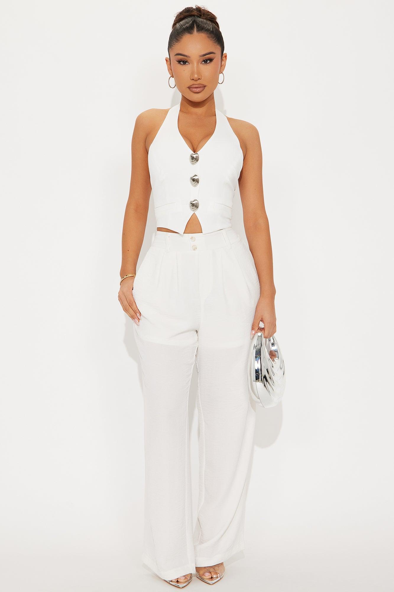 So Confident Halter Vest - White Product Image