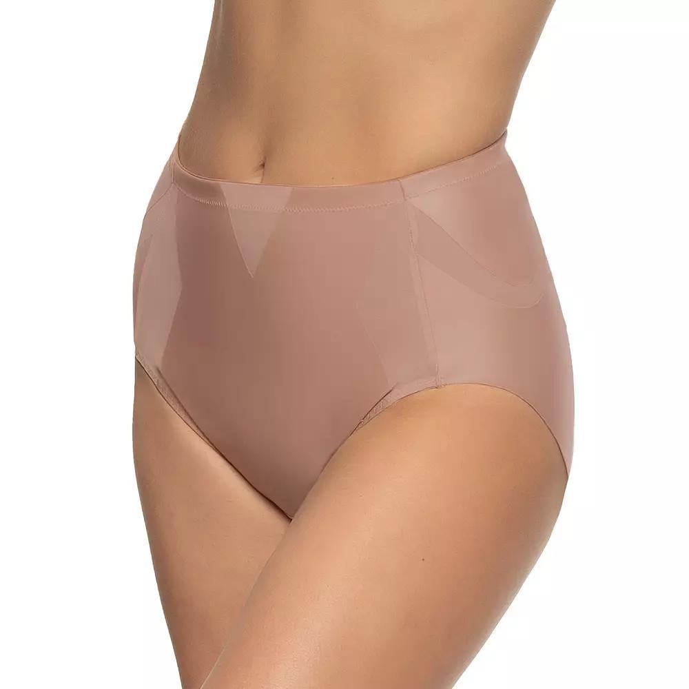 Jezebel by Felina Uplifted Satin & Mesh Shaper Briefs 640208, Womens Pink Product Image