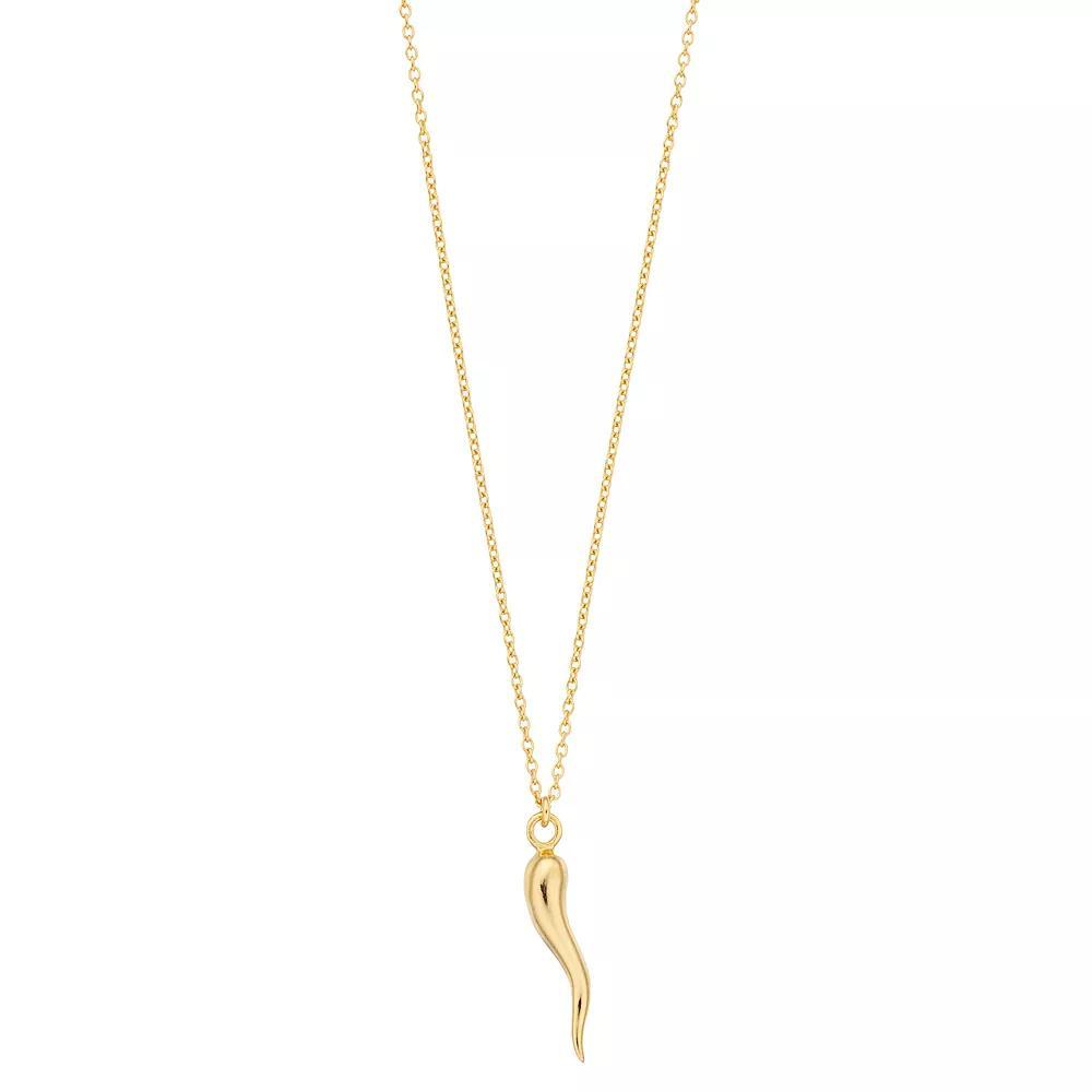 Sterling Silver Pepper Pendant Necklace, Women's, Size: 18", 18k Gold Over Product Image