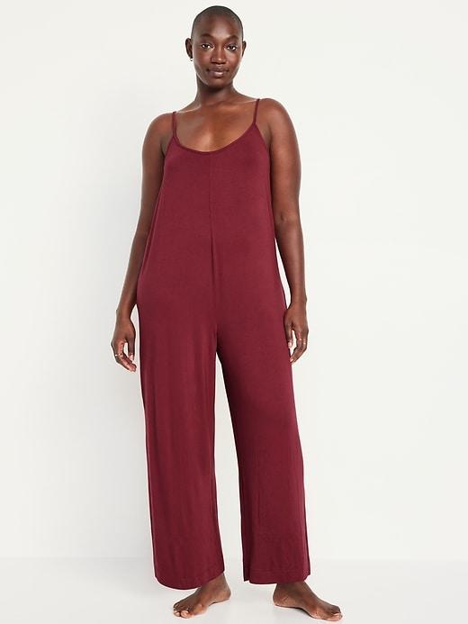 Knit Jersey Pajama Jumpsuit Product Image