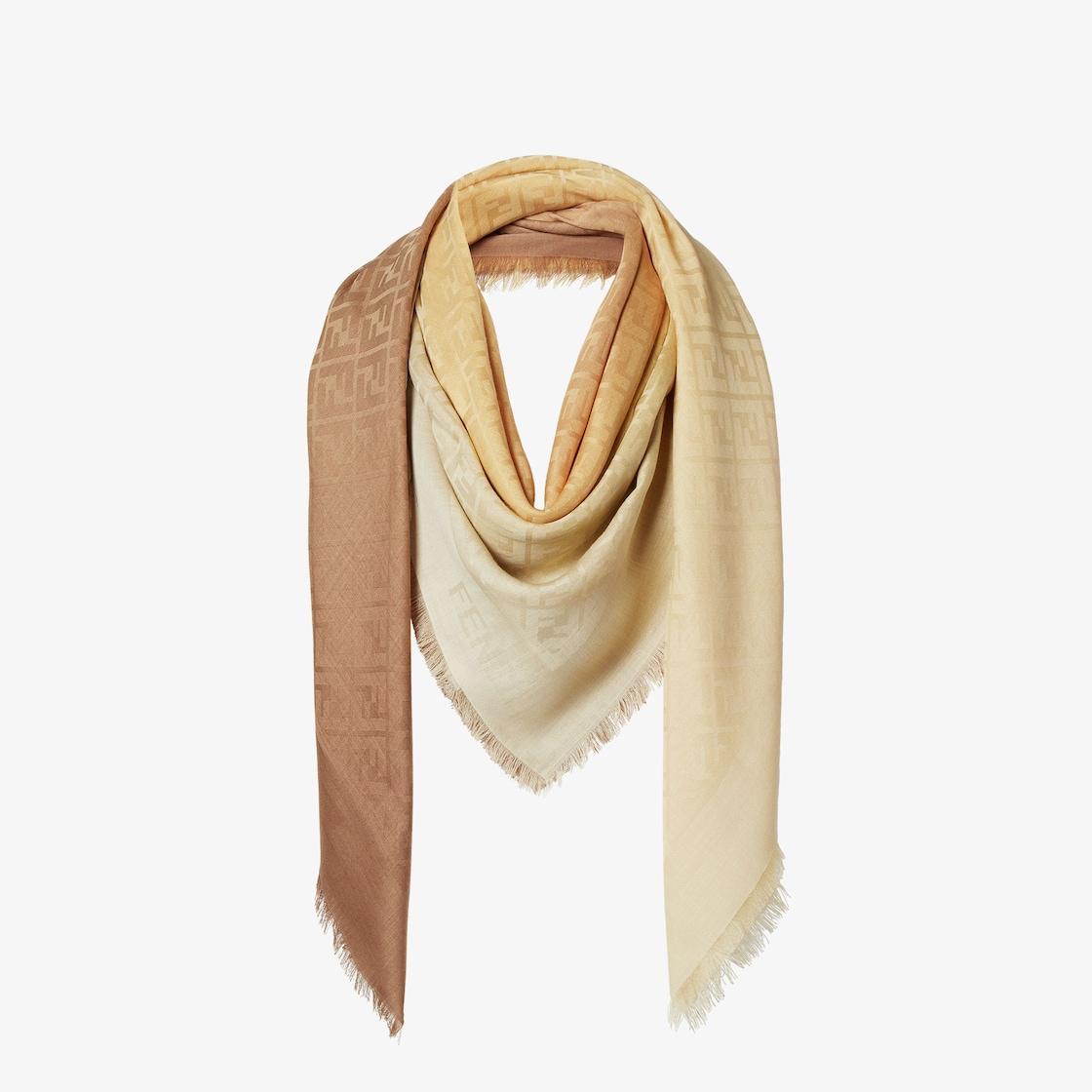 FF ShawlGradient brown silk and wool shawl Product Image