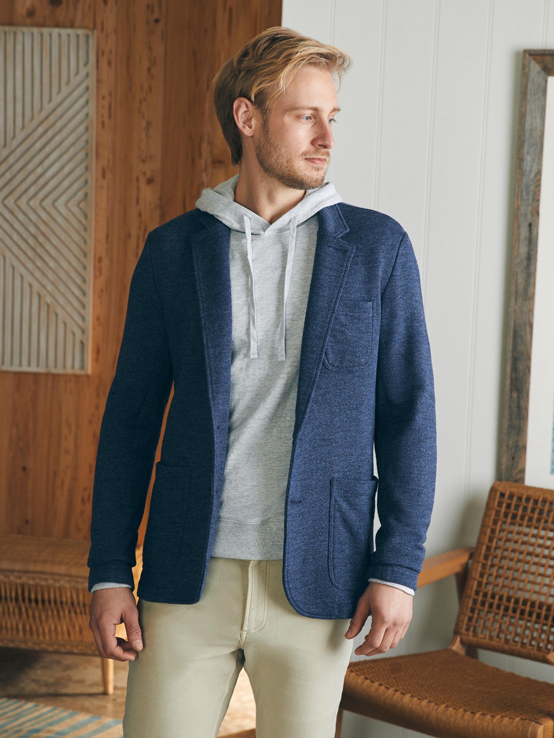 Inlet Knit Blazer (Short) - Deep Navy Melange Male Product Image