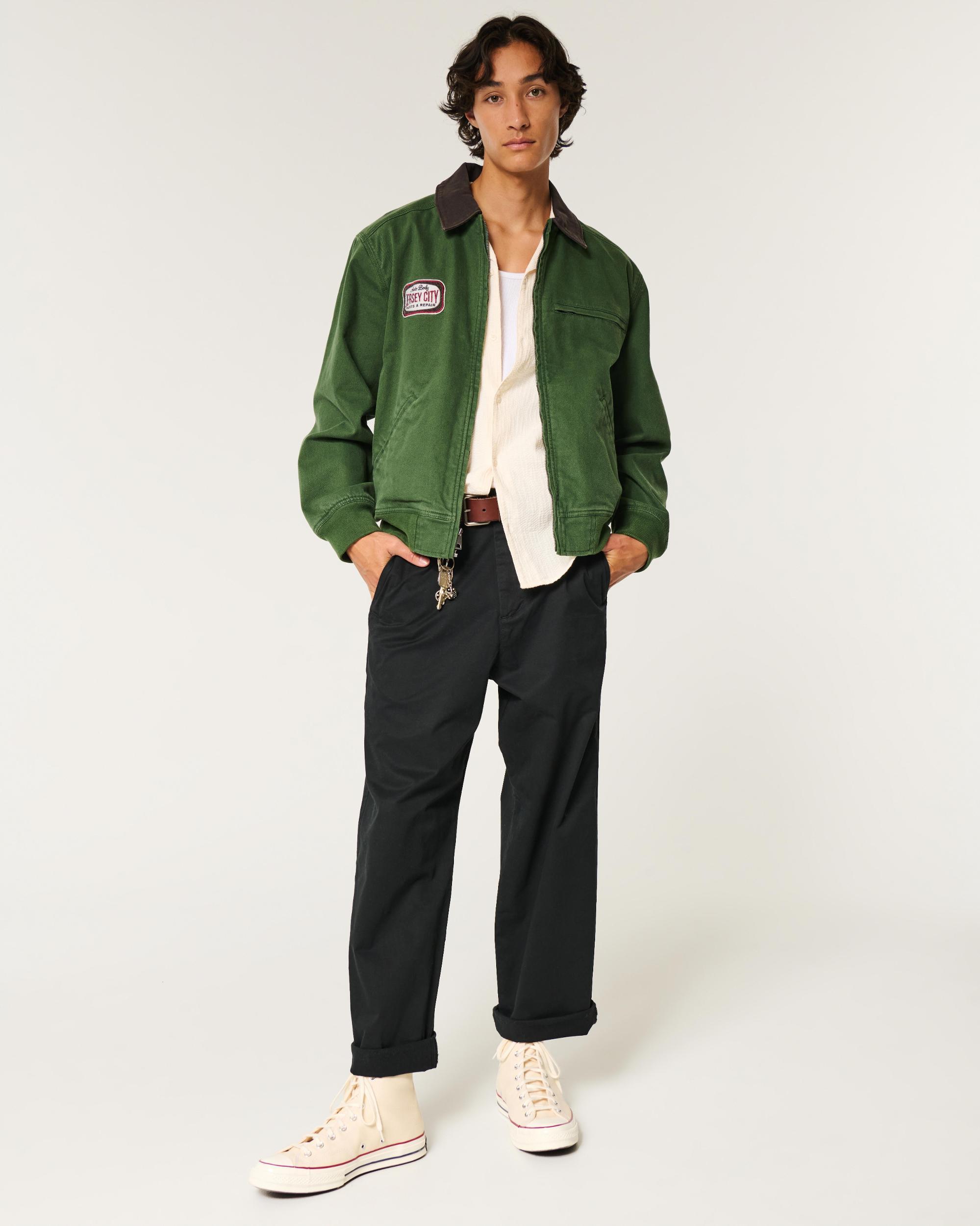 Zip-Up Camo Workwear Jacket Product Image
