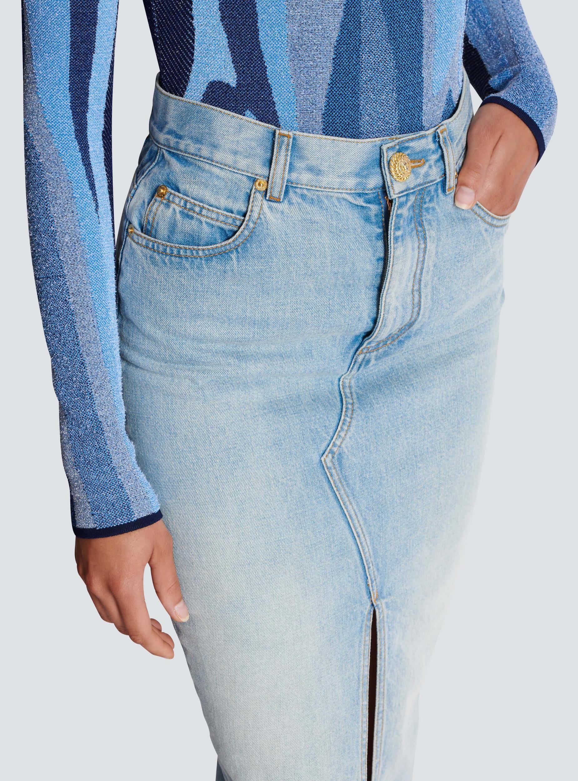 Denim midi skirt Product Image