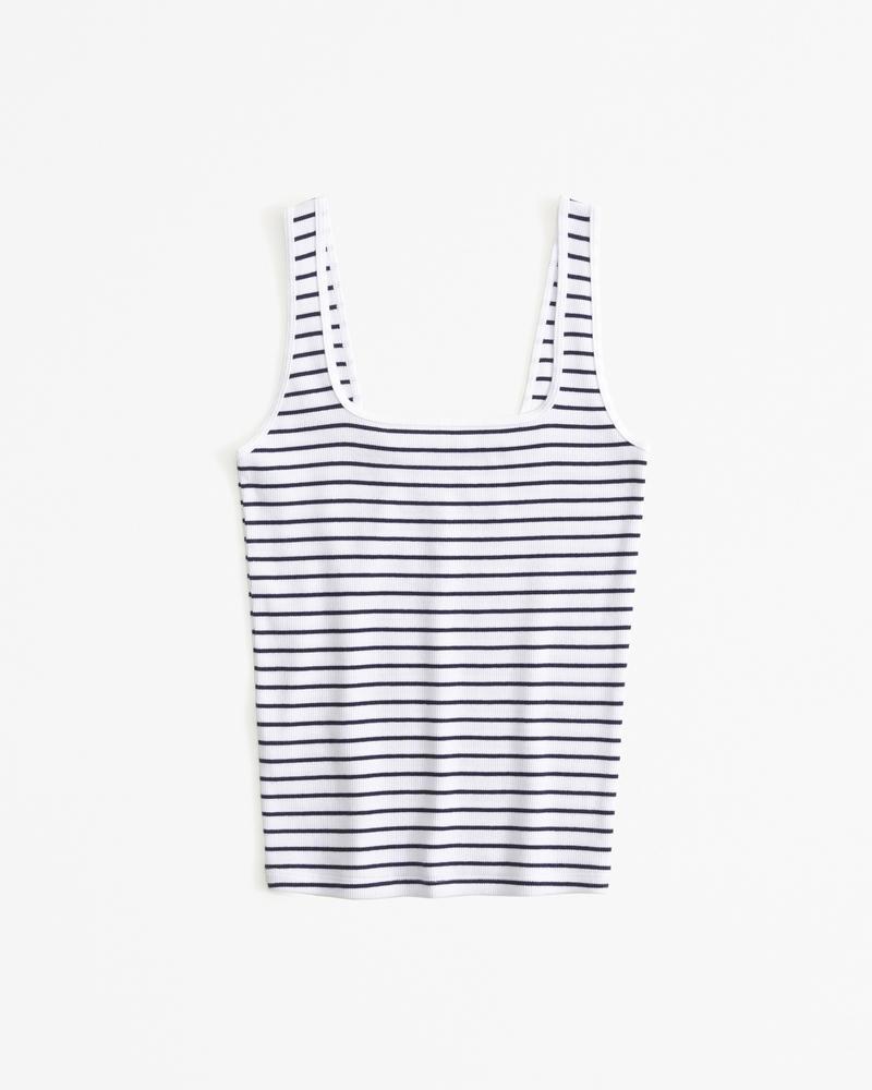 Essential Tuckable Squareneck Rib Tank Product Image