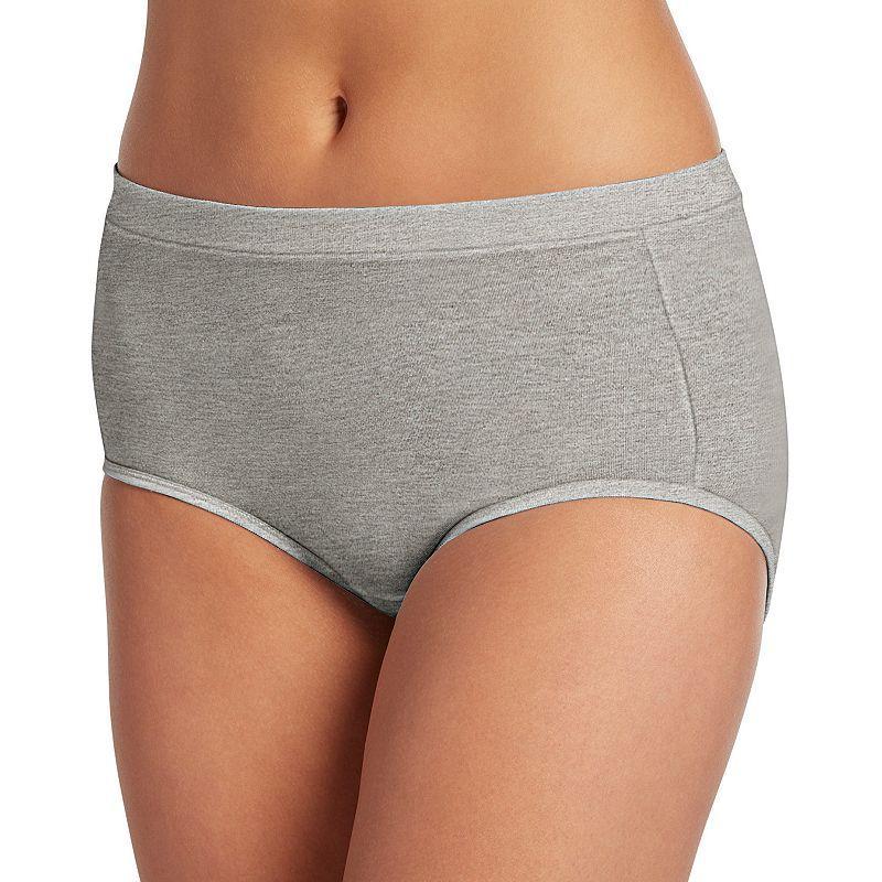 Womens Jockey Cotton Stretch Brief Panty 1556, Gray Grey Product Image