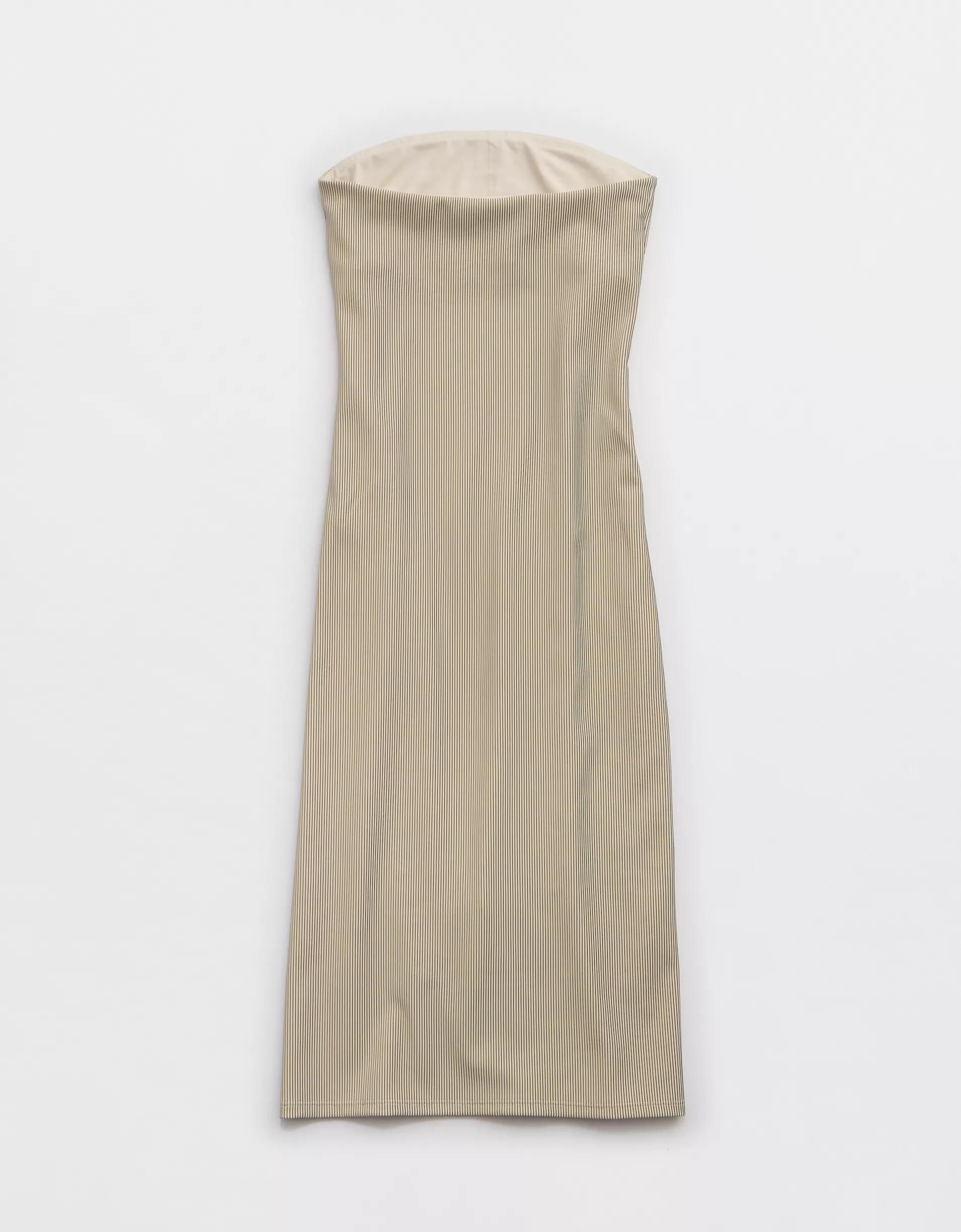 OFFLINE By Aerie Stripe Rib Night Out Midi Tube Dress Product Image
