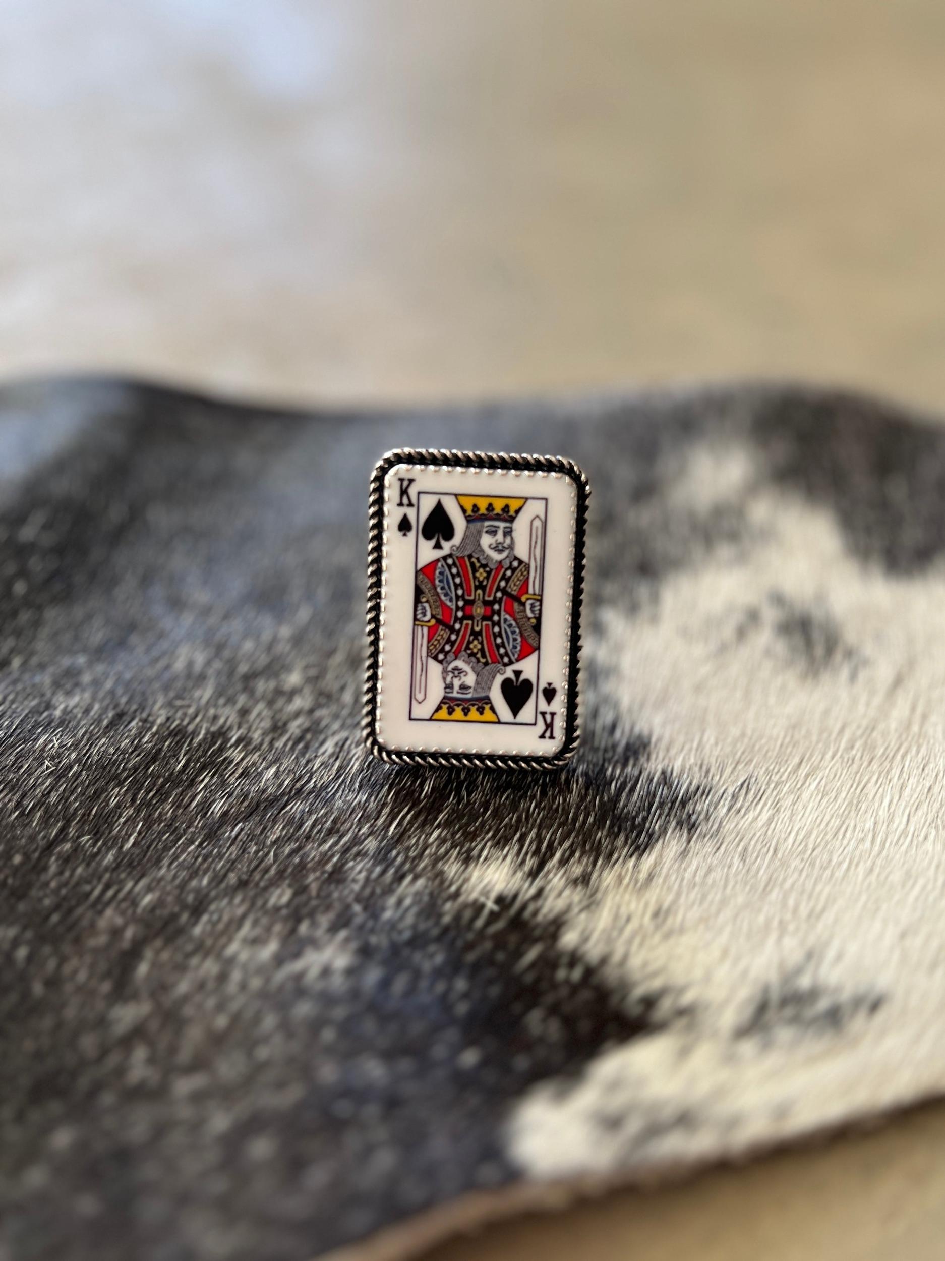 King of Spades Adjustable Ring Product Image