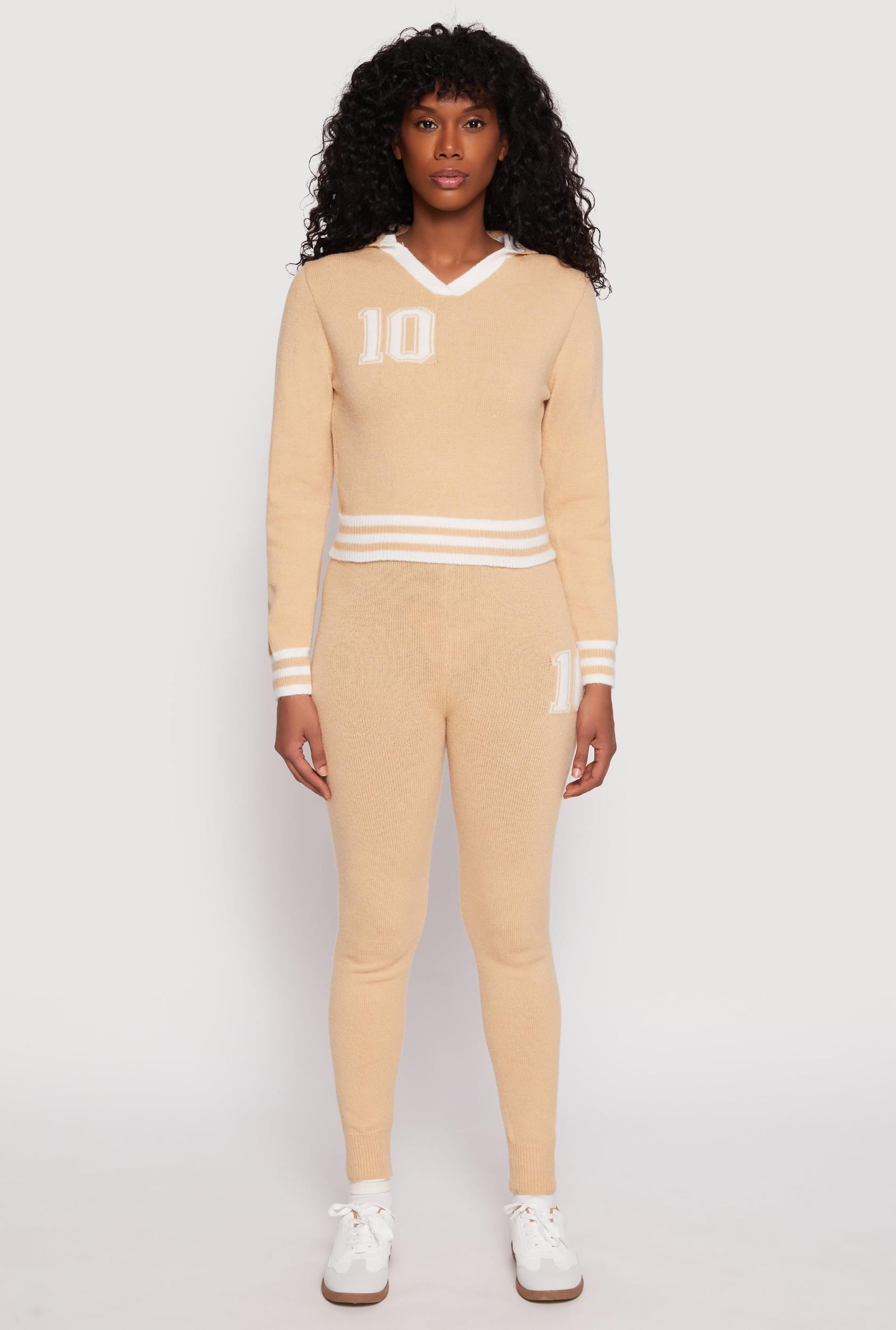 Womens Daisy Brushed Knit 10 High Waisted Sweatpants Product Image
