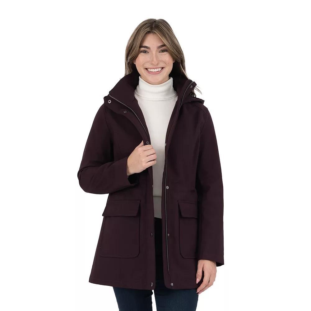 Womens Fleet Street Hooded Soft Shell Coat Purple Product Image