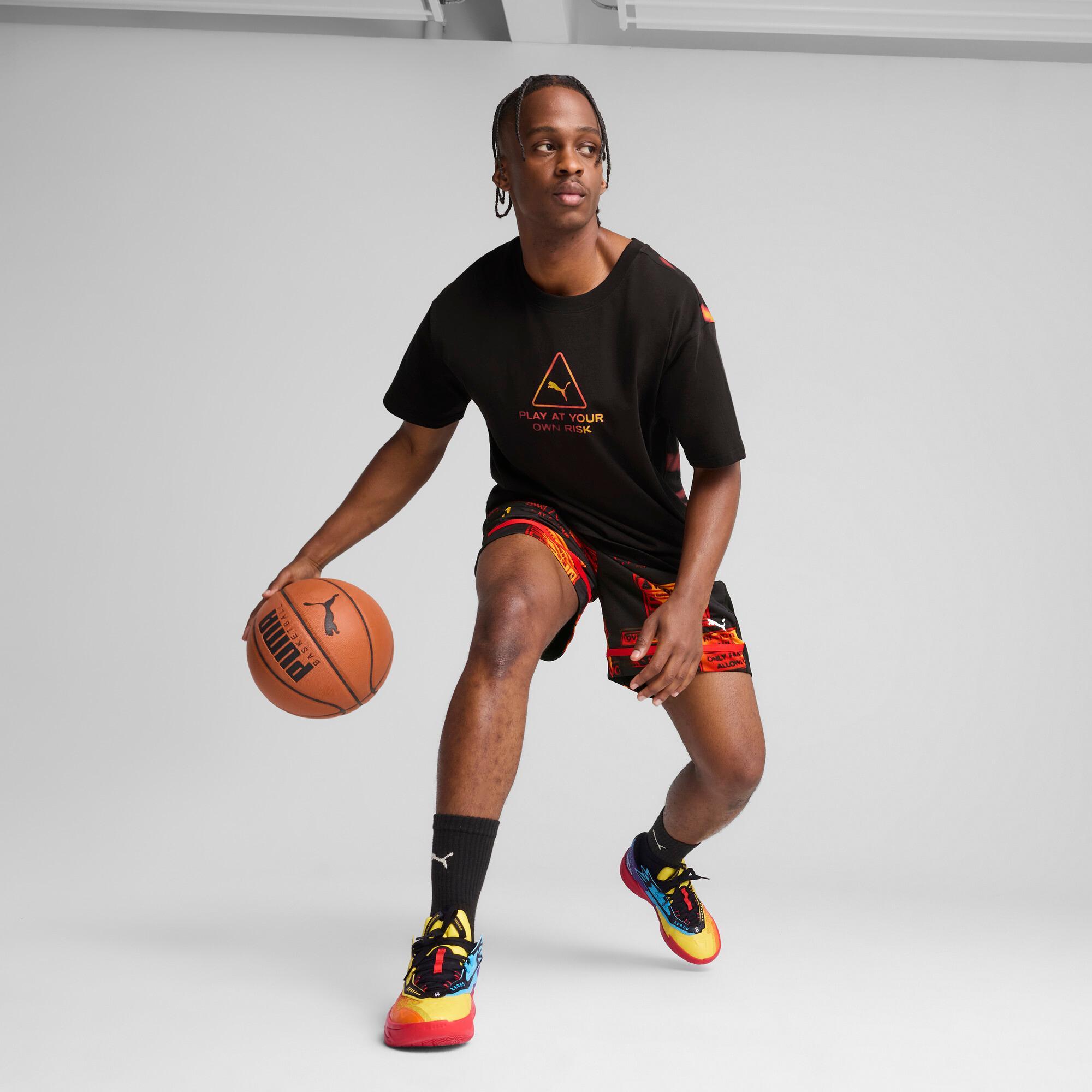 Scoot Caution Men's Boxy Basketball Tee Product Image