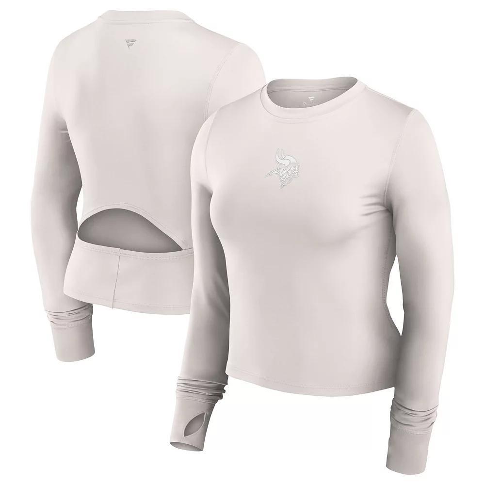Women's Fanatics Signature Pink San Francisco Giants Studio Fitted Long Sleeve Gym Top, Size: Small Product Image