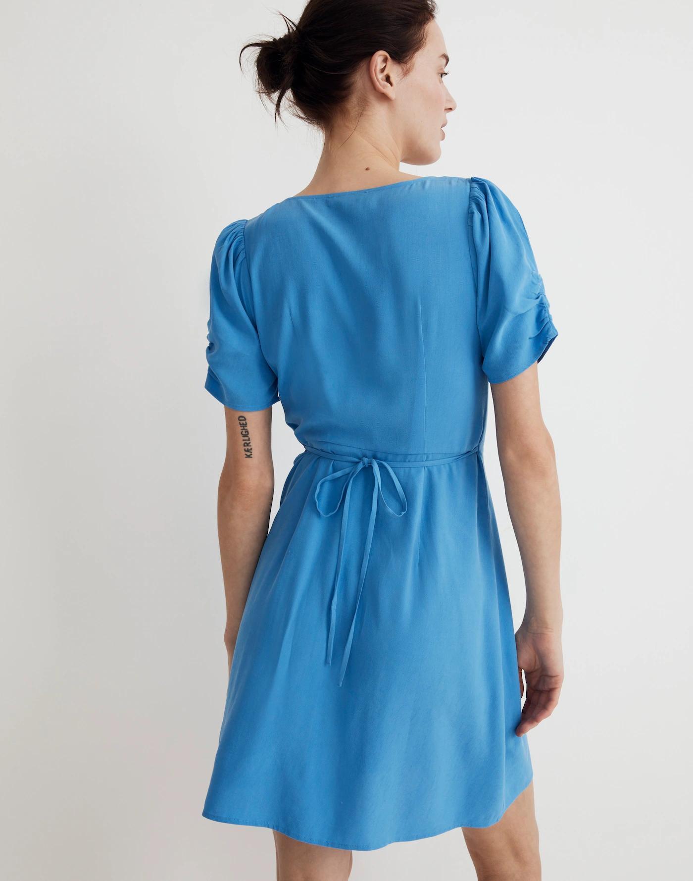V-Neck Button-Front Mini Dress Product Image