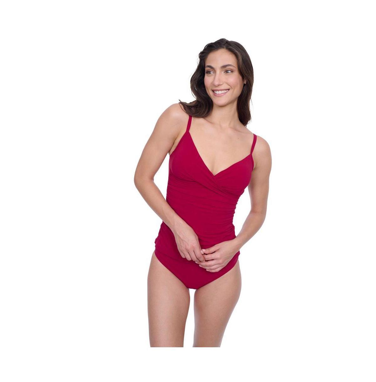 Profile by Gottex Womens Pretty Wild Surplice Tankini Swim Top Product Image