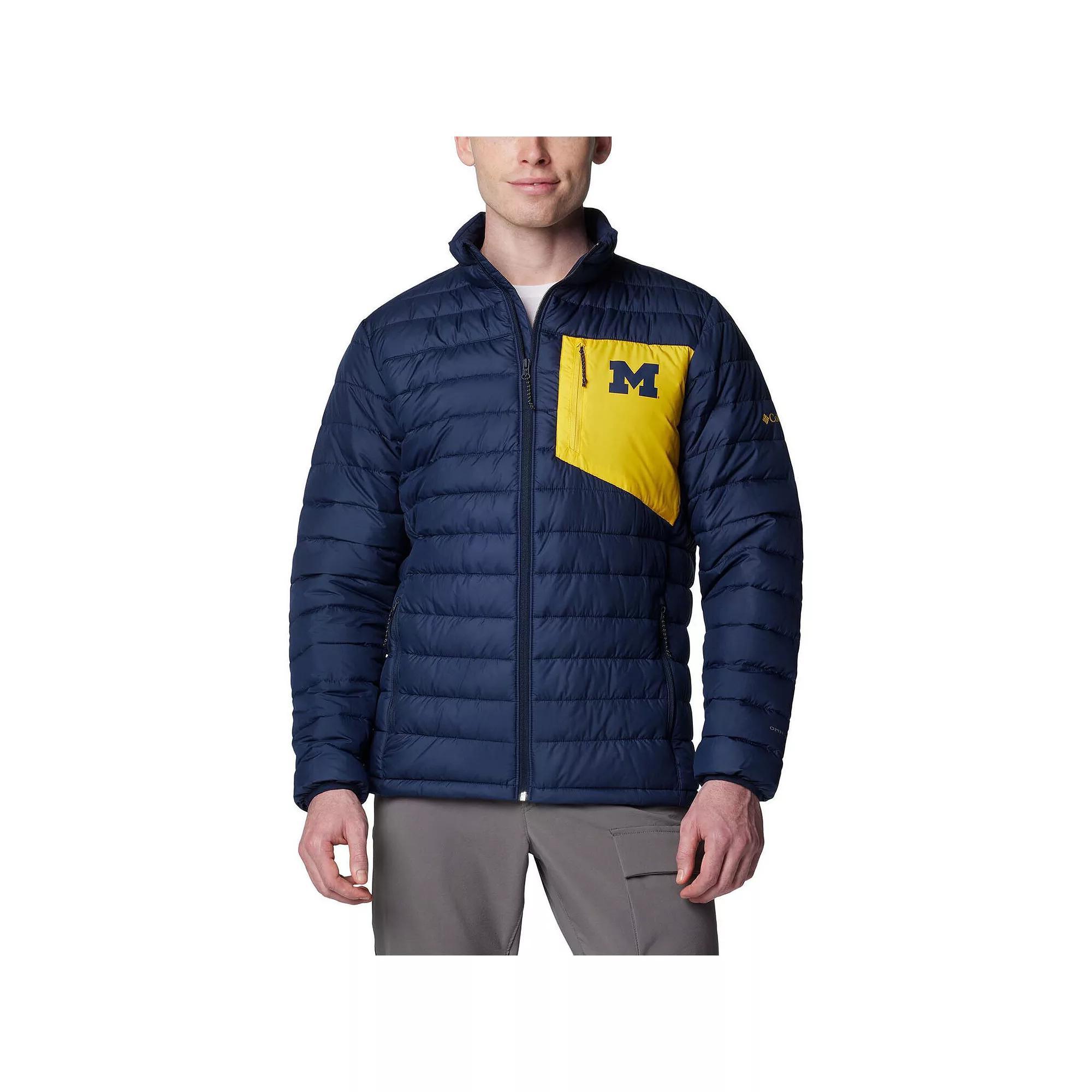 Men's Columbia  Navy Michigan Wolverines Double Blitz Omni-Heat Infinity Insulated Full-Zip Jacket, Size: Medium, Blue Product Image