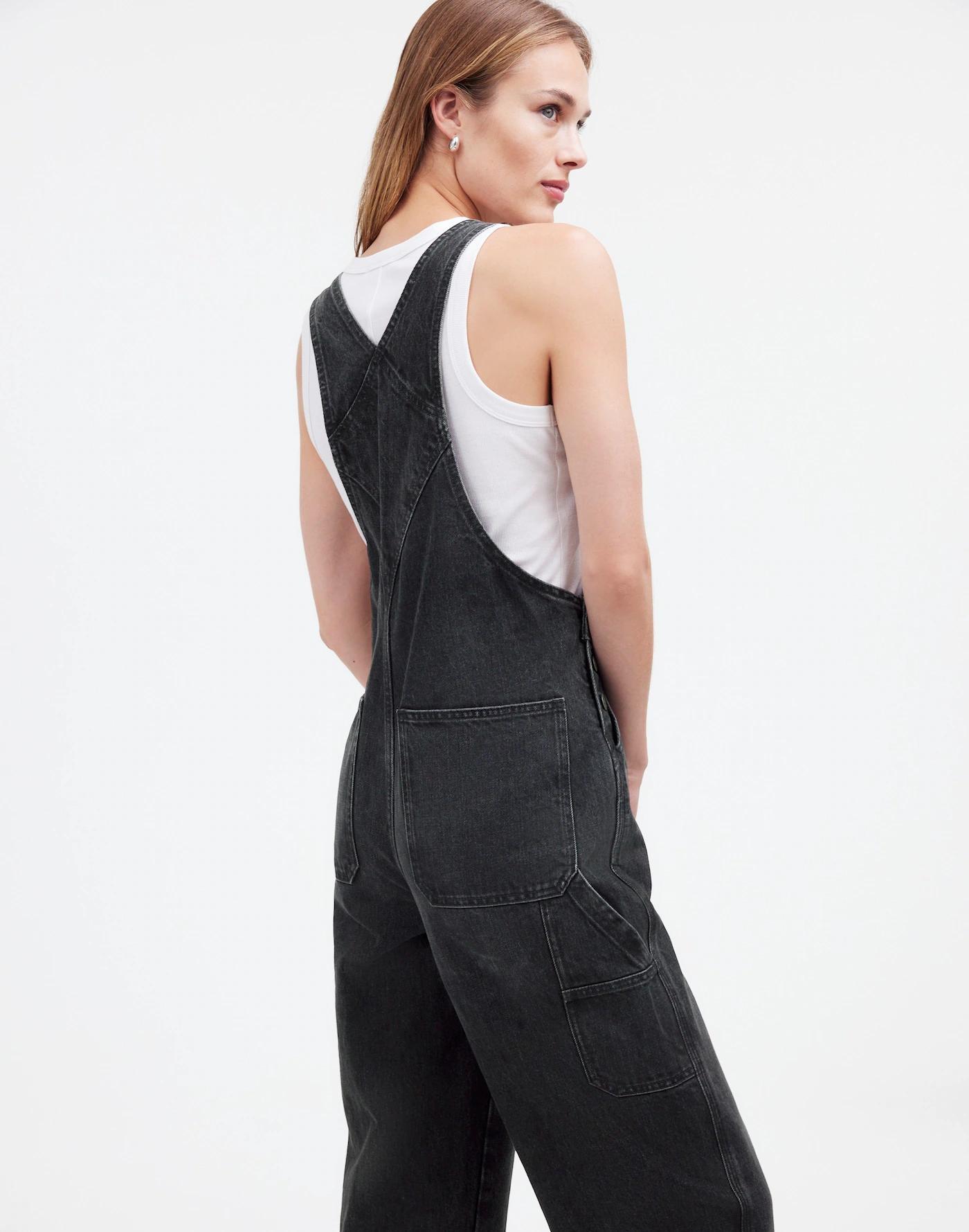 Denim Oversized Carpenter Overalls in Oakville Wash Product Image