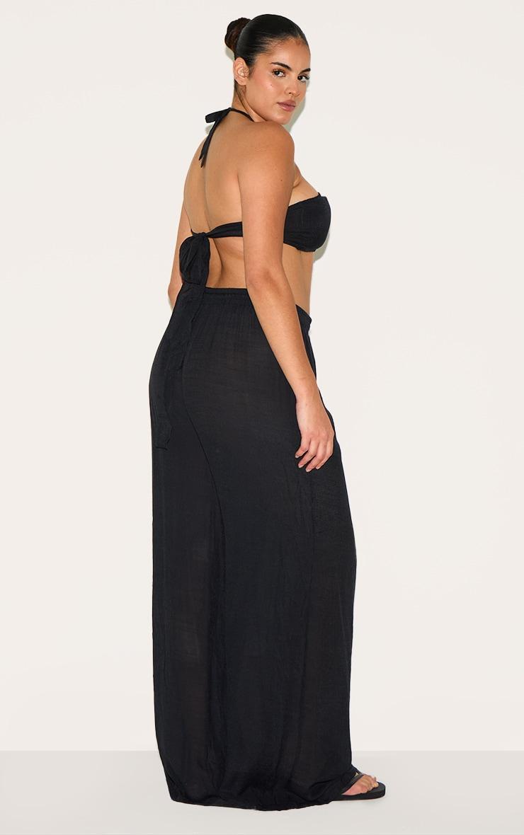 Plus Black Pants & Top Set Product Image
