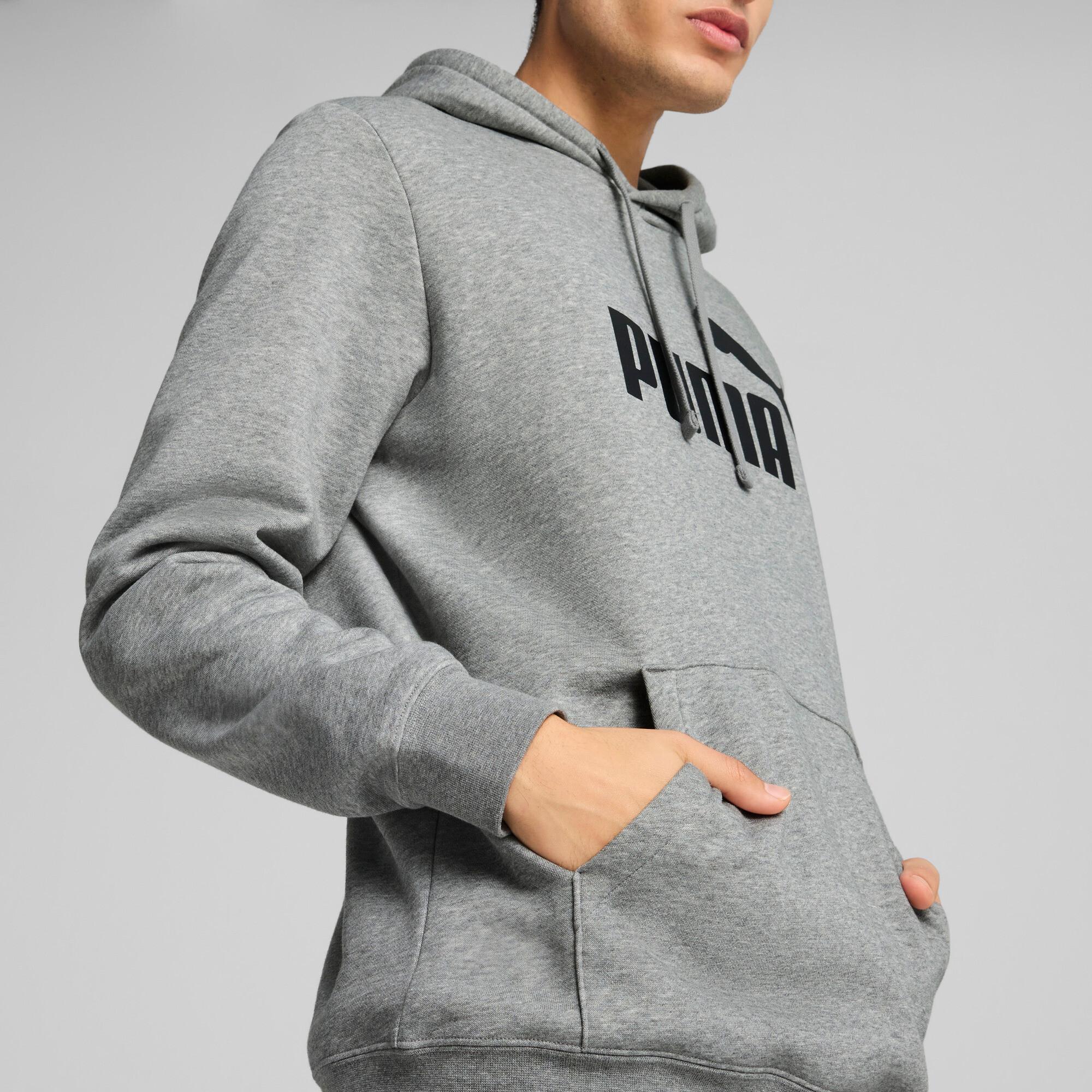 PUMA Essentials No. 1 Logo Men's Hoodie in Grey Product Image
