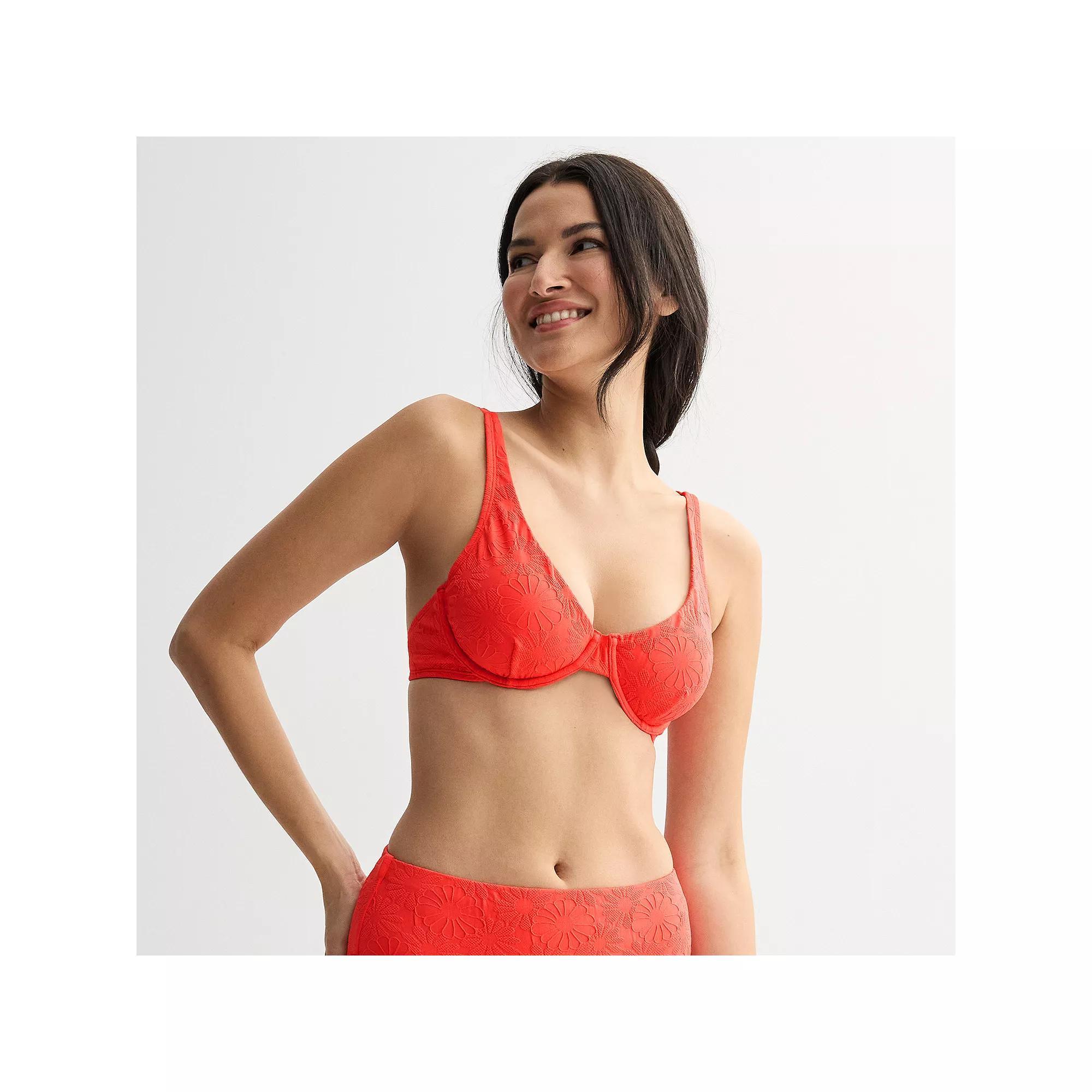 Women's Freshwater Santorini Underwire Bra Swim Top, Size: XXL, Santorini Red Product Image