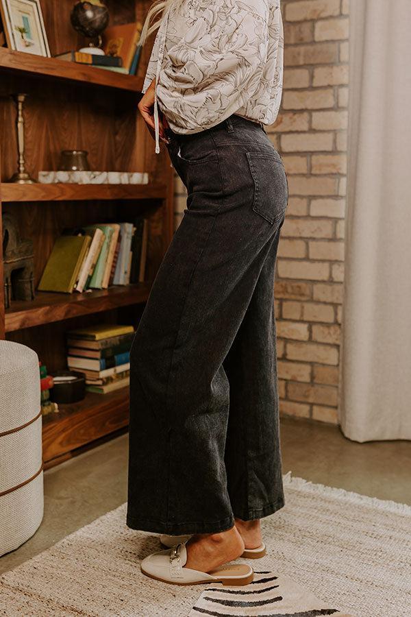 The Dex High Waist Straight Leg Jean In Black Product Image
