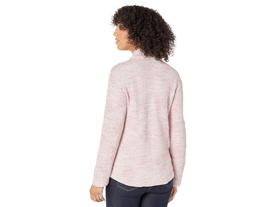 NIC+ZOE Zip It Up Space Dye Sweater Multi) Women's Clothing Product Image