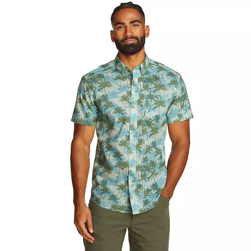 Big & Tall Eddie Bauer Short Sleeve Baja Shirt, Men's, Size: 4XB, Light Green Product Image